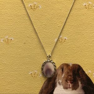 Sterling Silver 18 in Chain w/ Purple Medallion